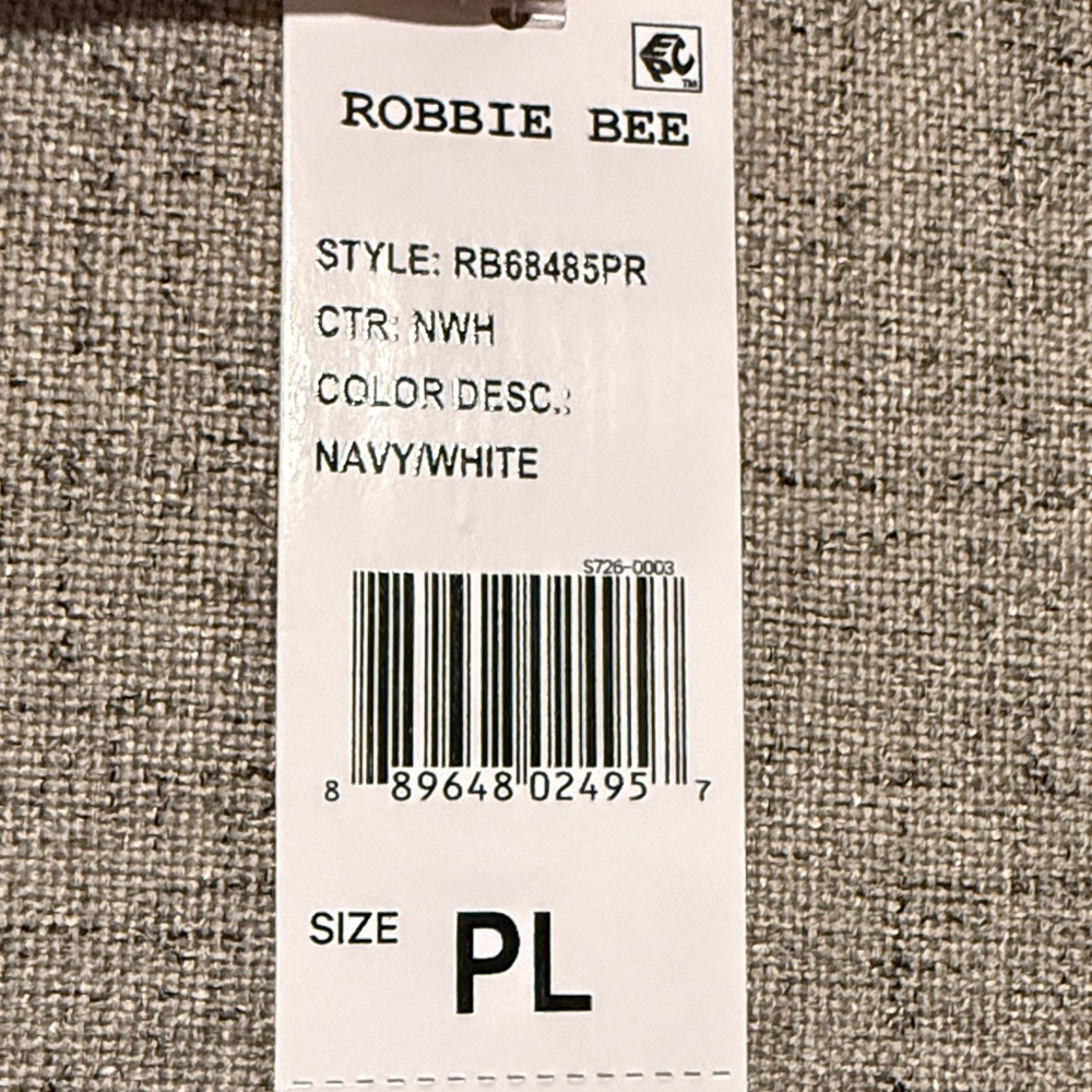Robbie Bee Navy and White Floral Midi Dress - Picture 3 of 3